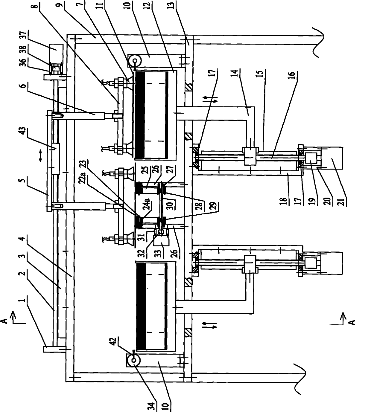 Sucker type silicon slice taking mechanism