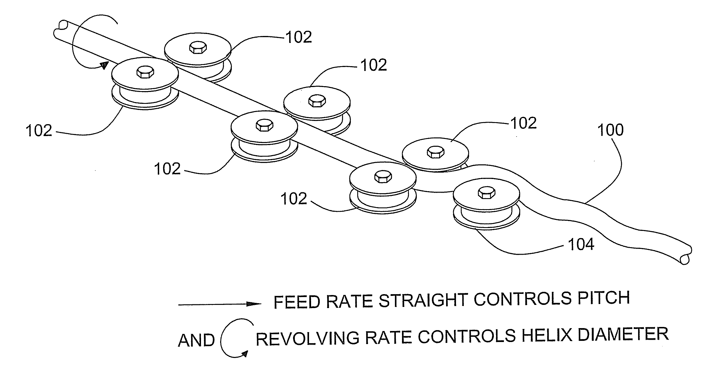 Method and apparatus for forming undulating conduit