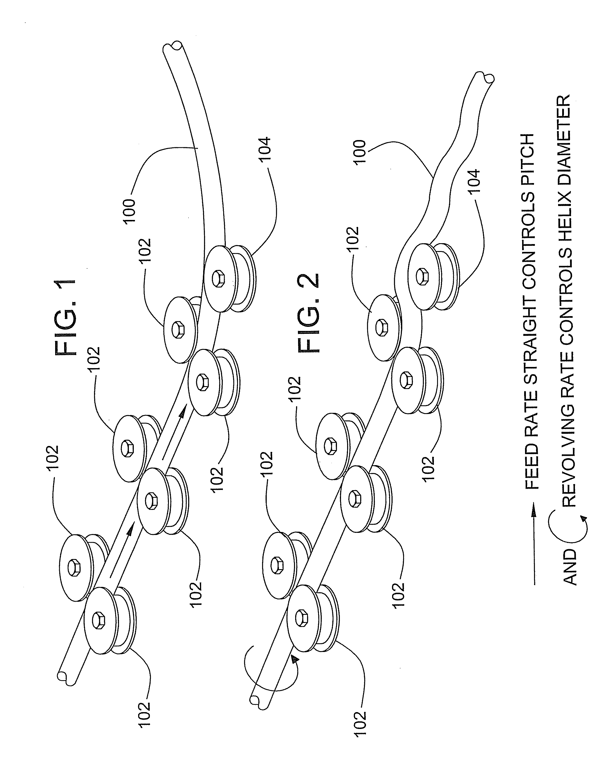 Method and apparatus for forming undulating conduit