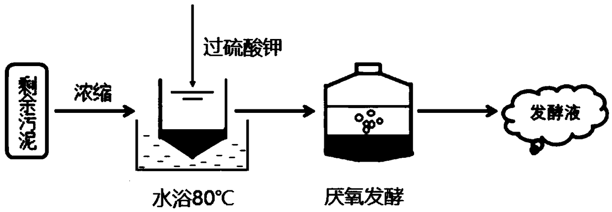 Method for promoting degradation of pollutants in excess sludge and producing fatty acid