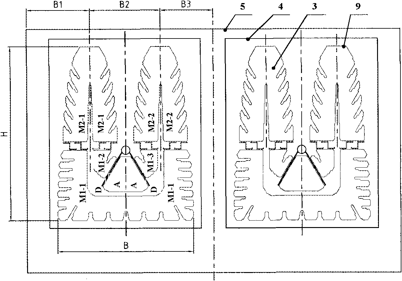 Simulated bicontinuous tree-shaped pipe bundle type steam condenser