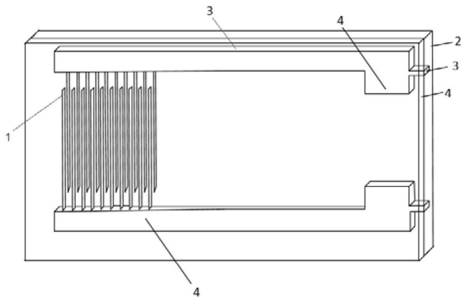 High temperature resistant interdigitated electrode protected by glass glaze outer surface, its preparation method and application