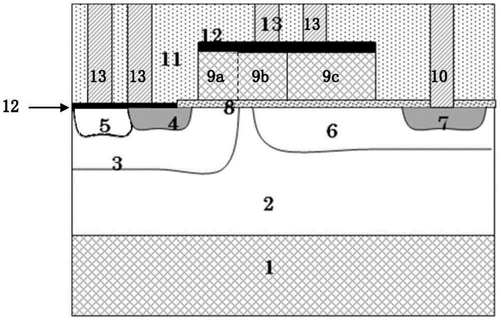 Radio-frequency LDMOS (laterally diffused metal oxide semiconductor) device and manufacturing method thereof