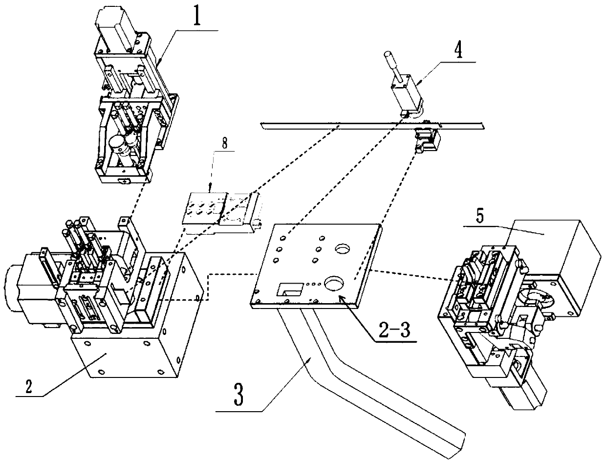 Two-section shearing device for knife bending machine