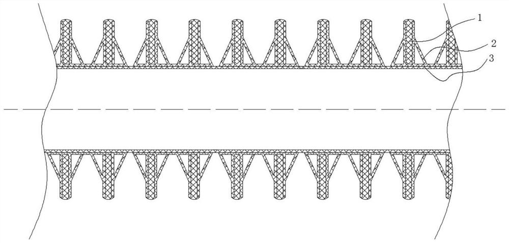 Polyethylene thermal-state winding solid-wall stud alloy pipe and manufacturing method thereof