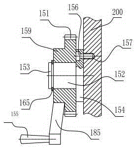 Titanium-based glass detection system with gears, bedplate, stud lockpins and circular track pressing plate