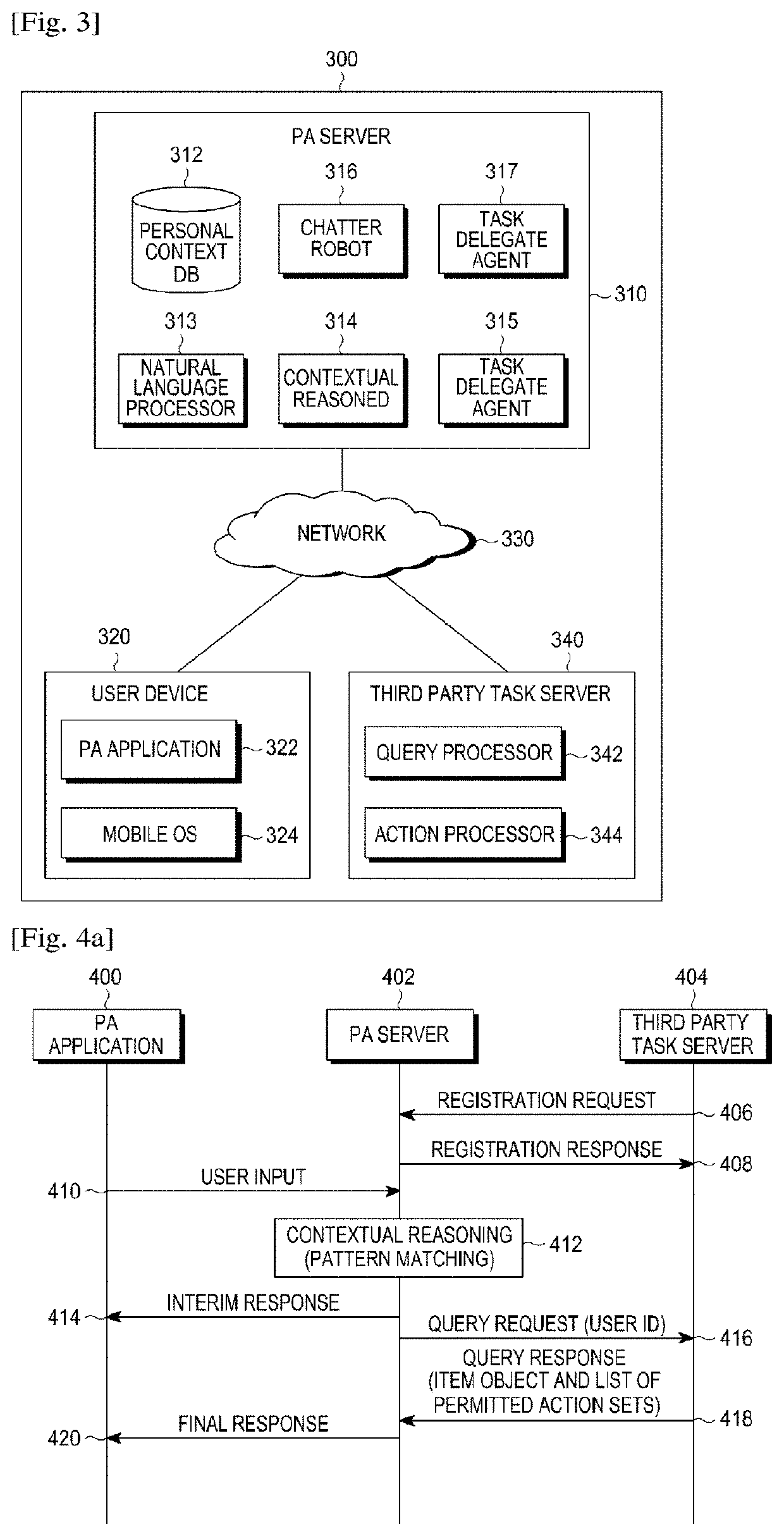 Collaborative personal assistant system for delegating provision of services by third party task providers and method therefor