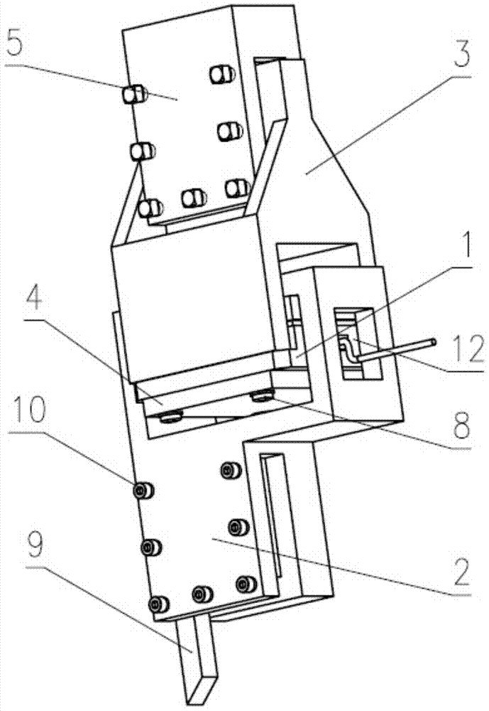 A vertical lathe turning force measuring device