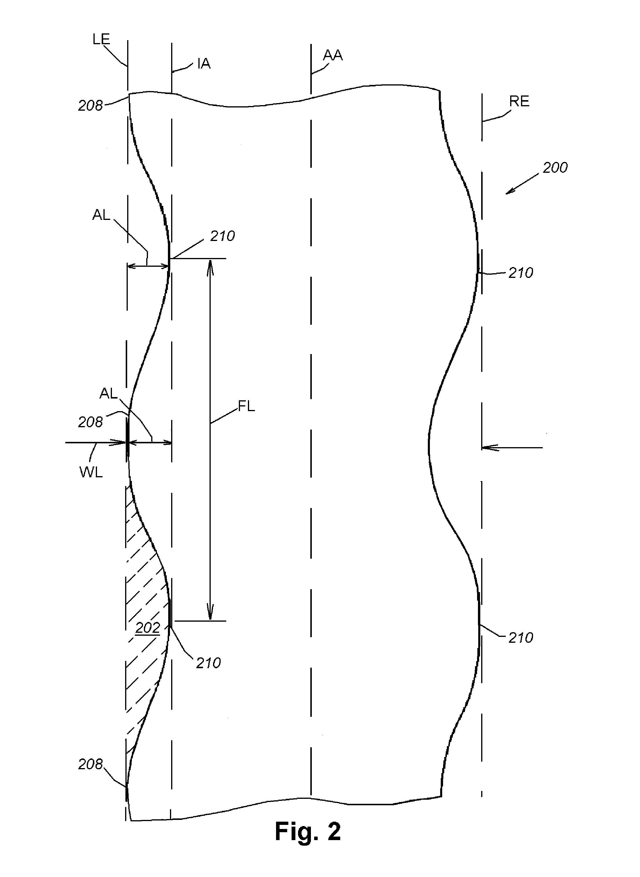 Sinuous traffic line