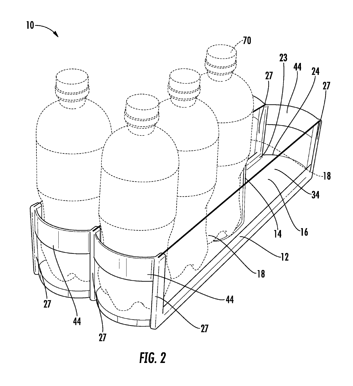 Product management display system with trackless pusher mechanism