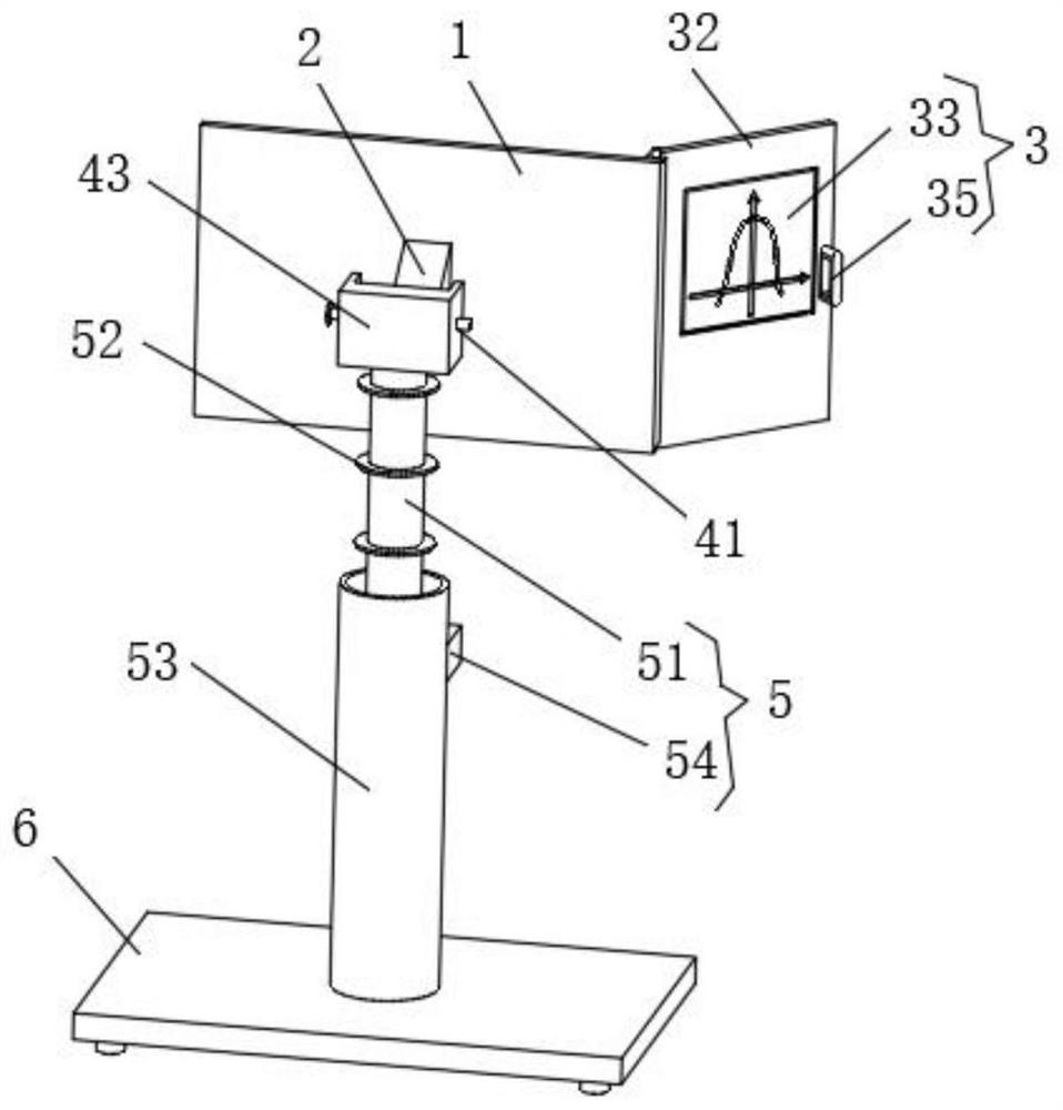 Mathematics teaching board capable of rapidly drawing function curve