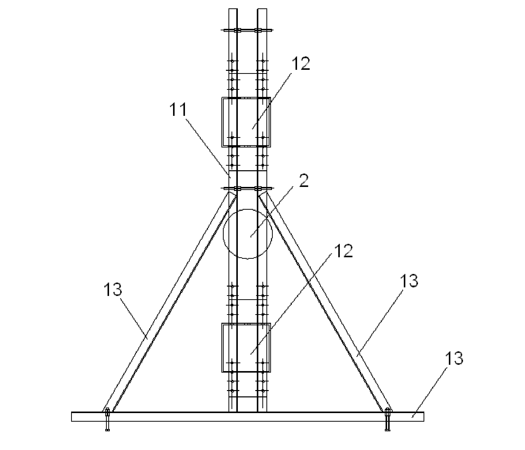 Test device of vertical structure model of shield tunnel