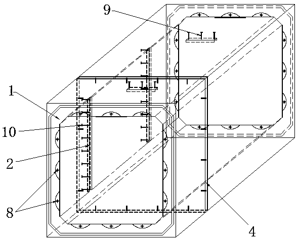 Bolt splicing axis bendable all-prefabricated splicing open excavated cable tunnel