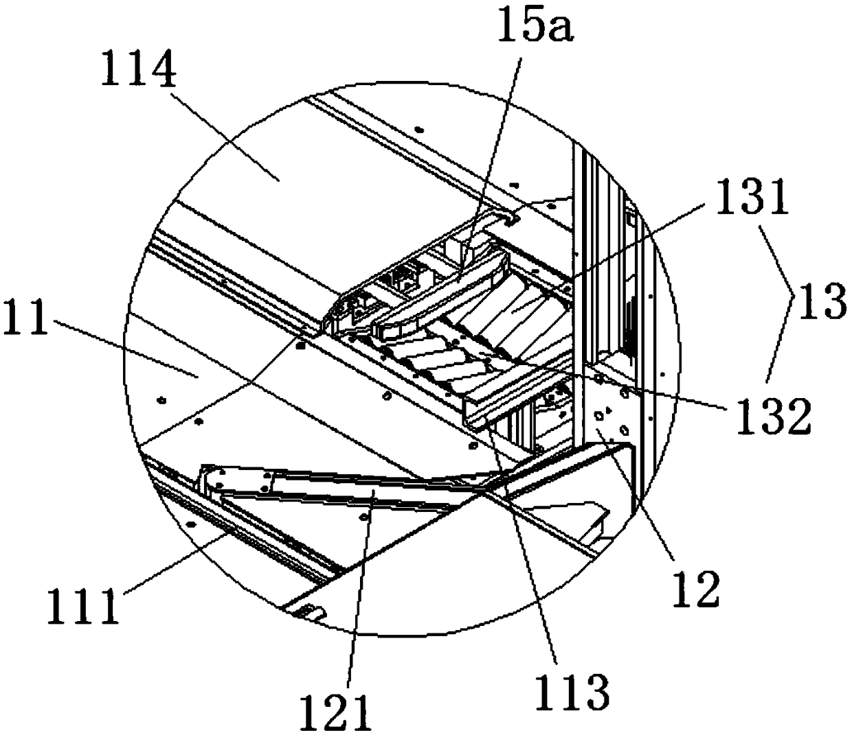 Floating type counterpoint vehicle-mounted storage battery automatic replacing station