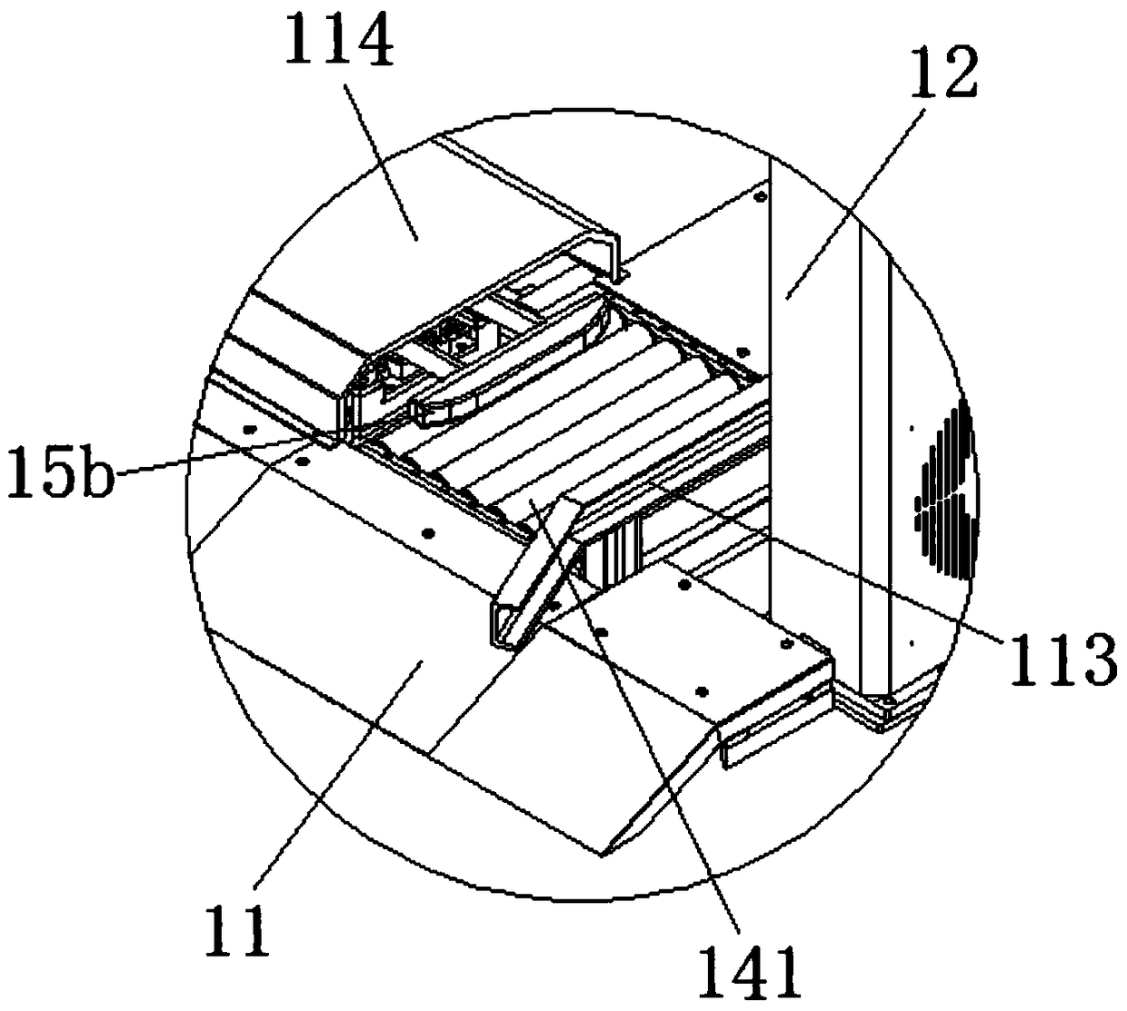 Floating type counterpoint vehicle-mounted storage battery automatic replacing station