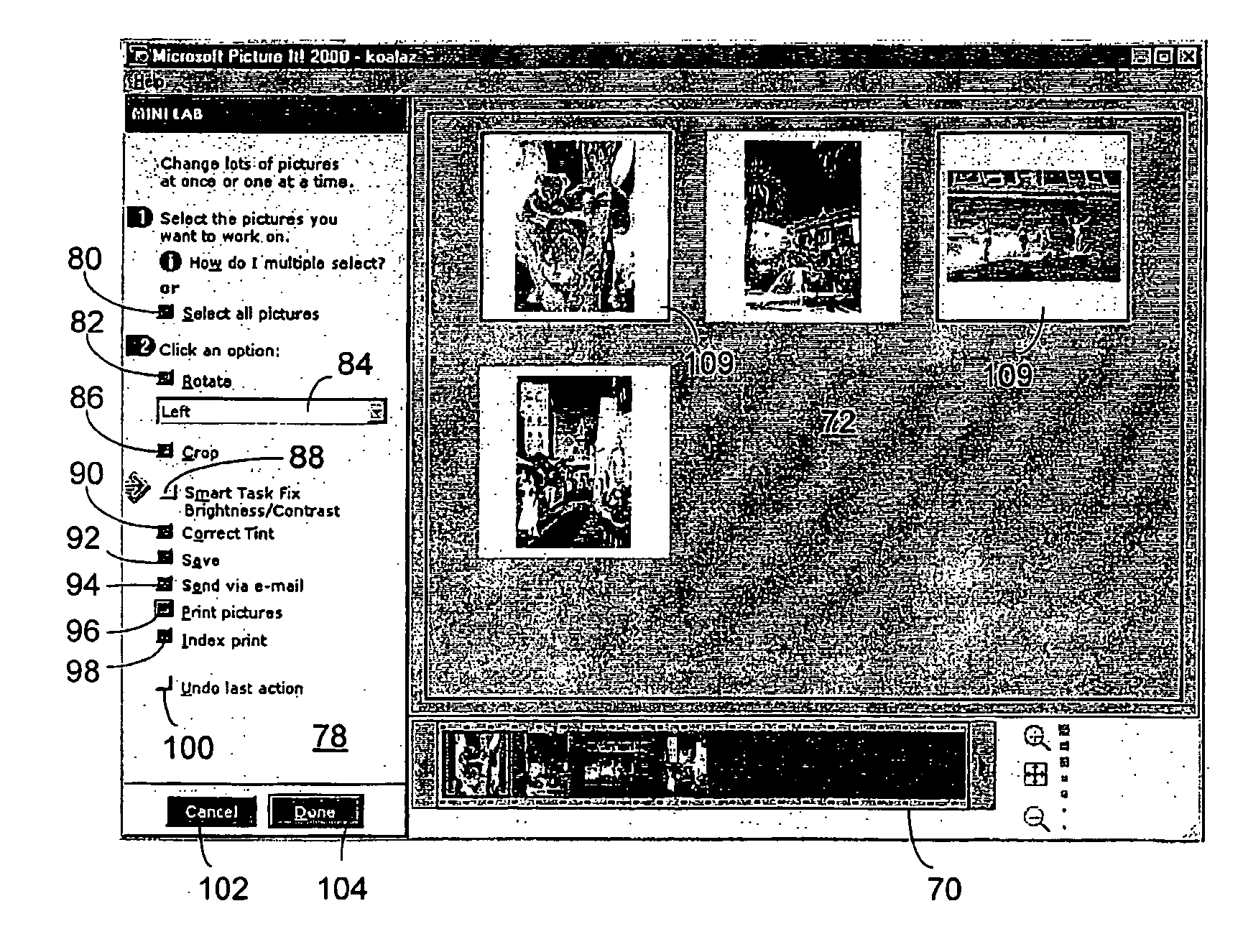 System and method for editing digitally represented still images