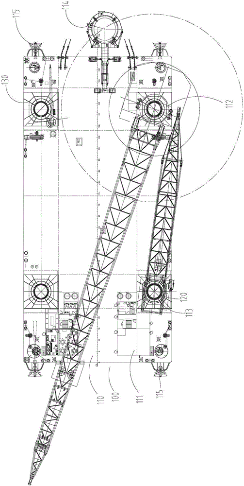 Self-elevating wind power generation work boat