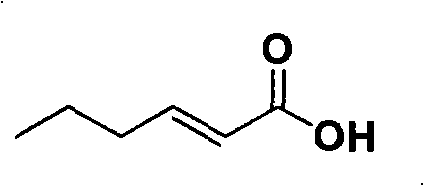 Method for synthesizing (E)-2-hexenoic acid