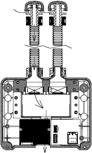 Device for detecting automobile internal and external air quality