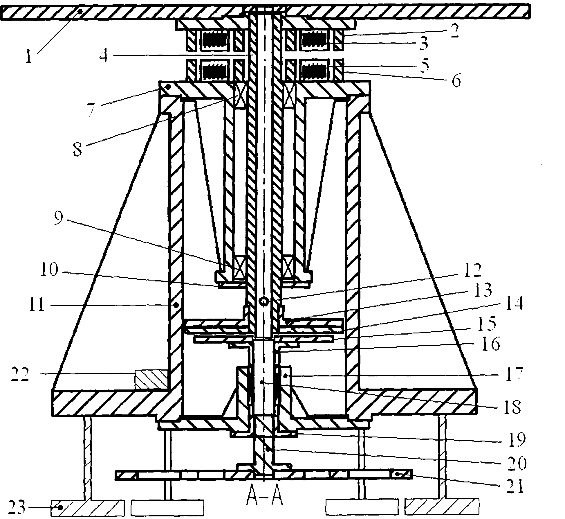 Uniaxial full physical simulation magnetic floating platform