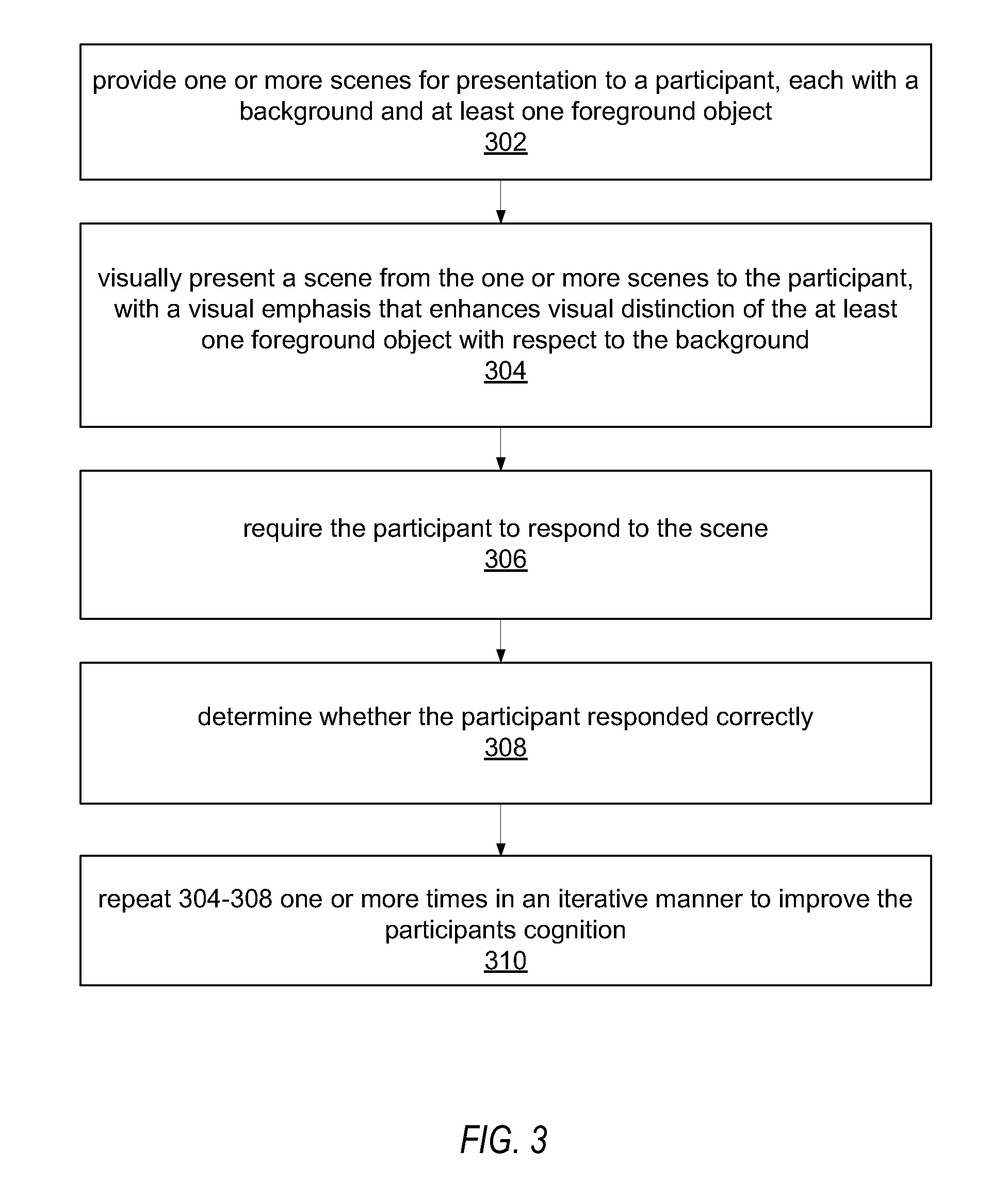 Visual emphasis for cognitive training exercises