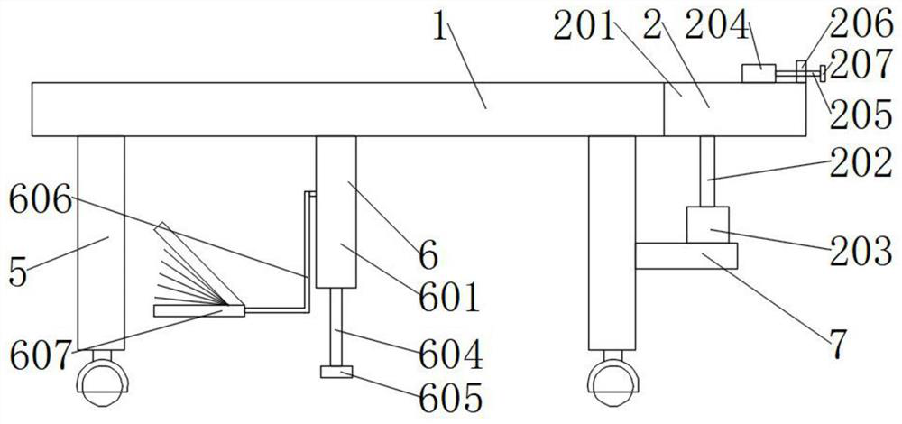 Examination table for ultrasonic department