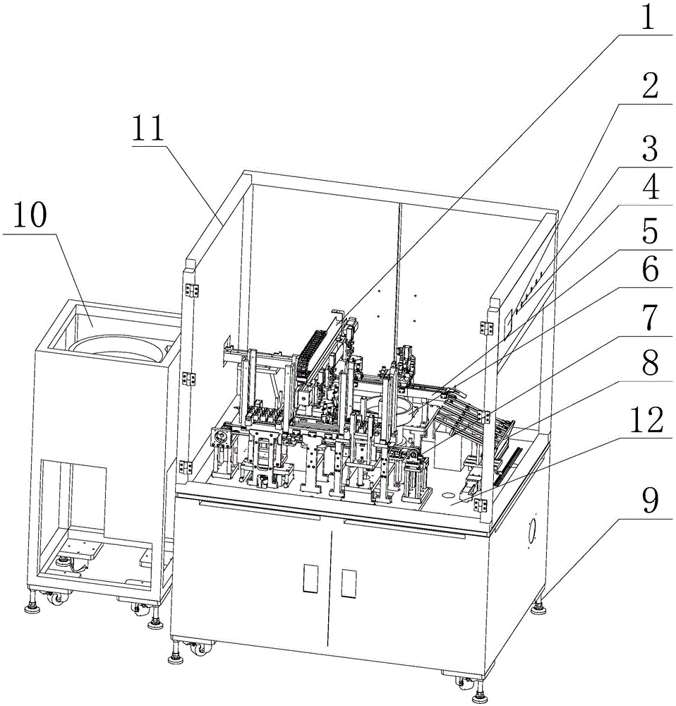 Automatic assembling system for automobile panel knobs