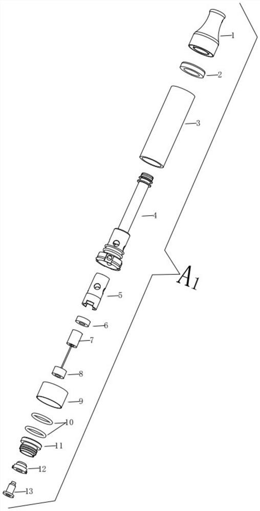 Ceramic multi-type single-heating-wire and double-heating-wire connected split atomizer