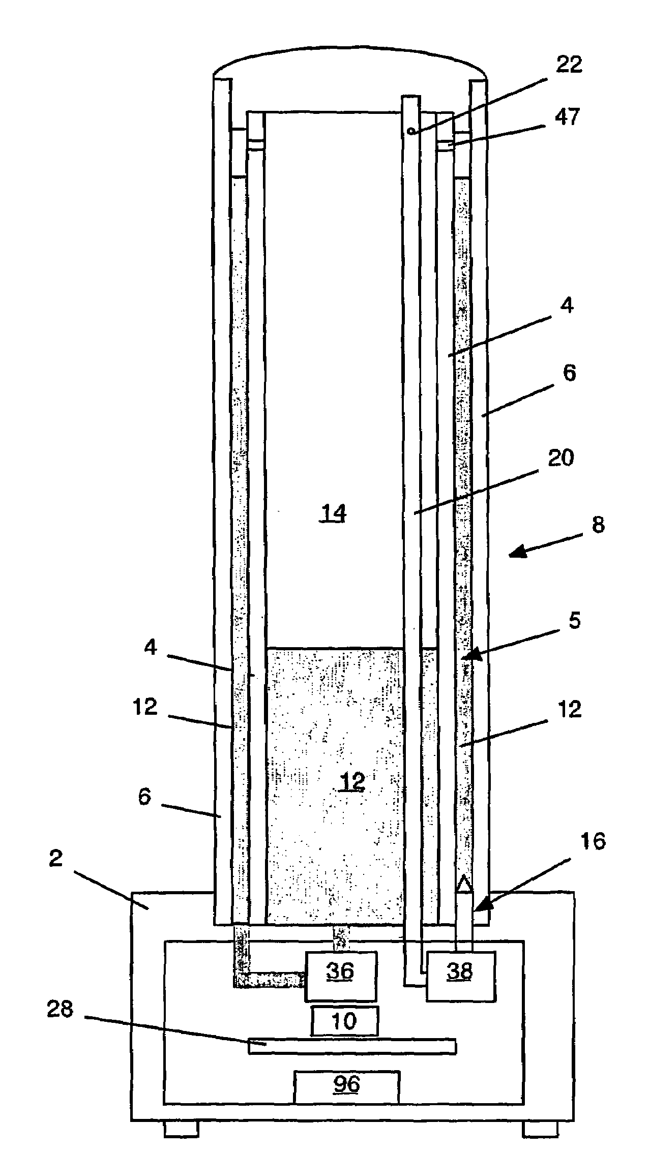 Linear fluid timepiece