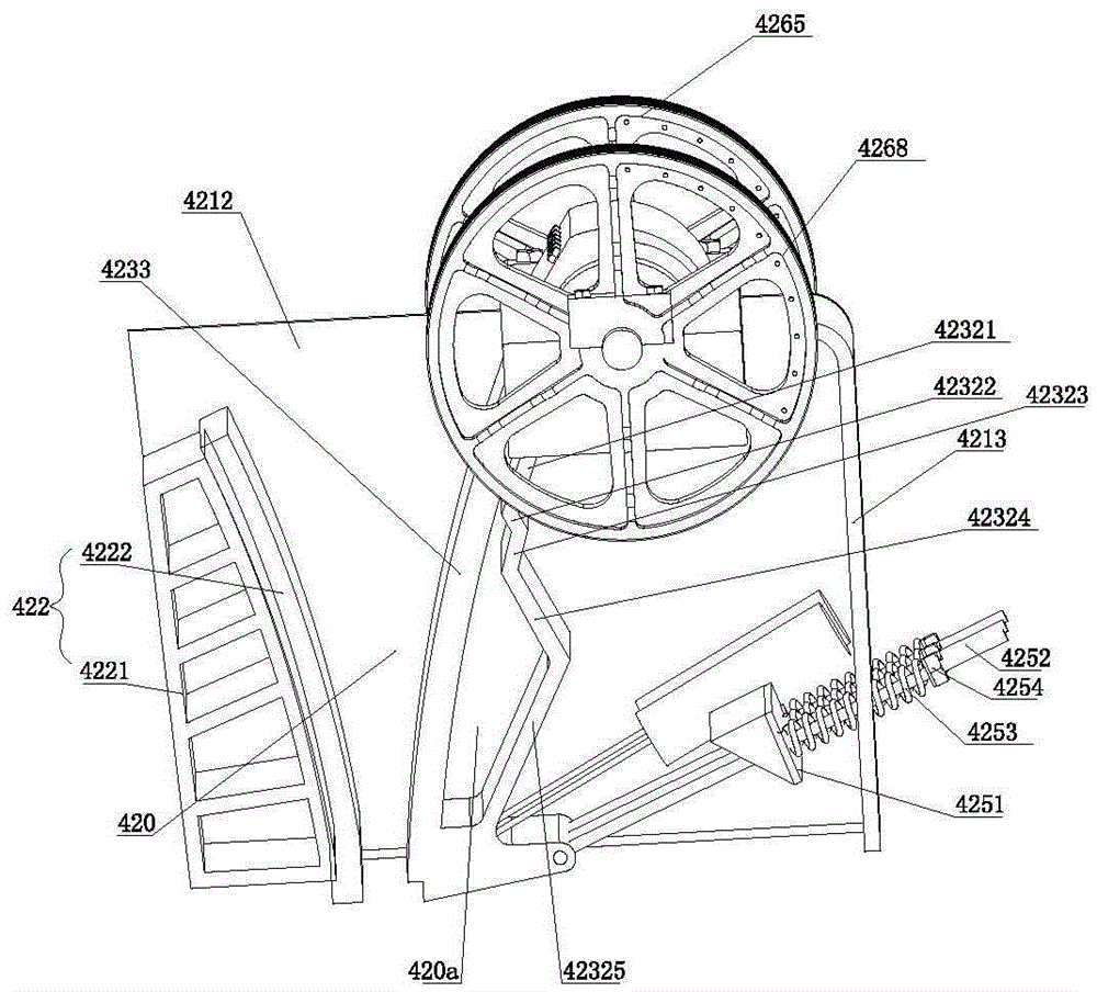 Crushing mechanism of powder coating crusher