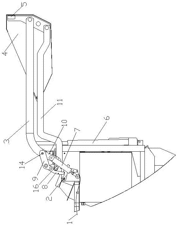 Automatic ash dumping device for garbage bin of sweeping machine