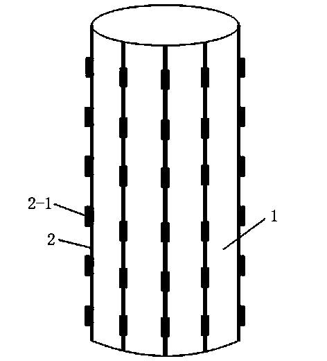 Round solid concrete pile body strain monitoring method based on FBG sensor