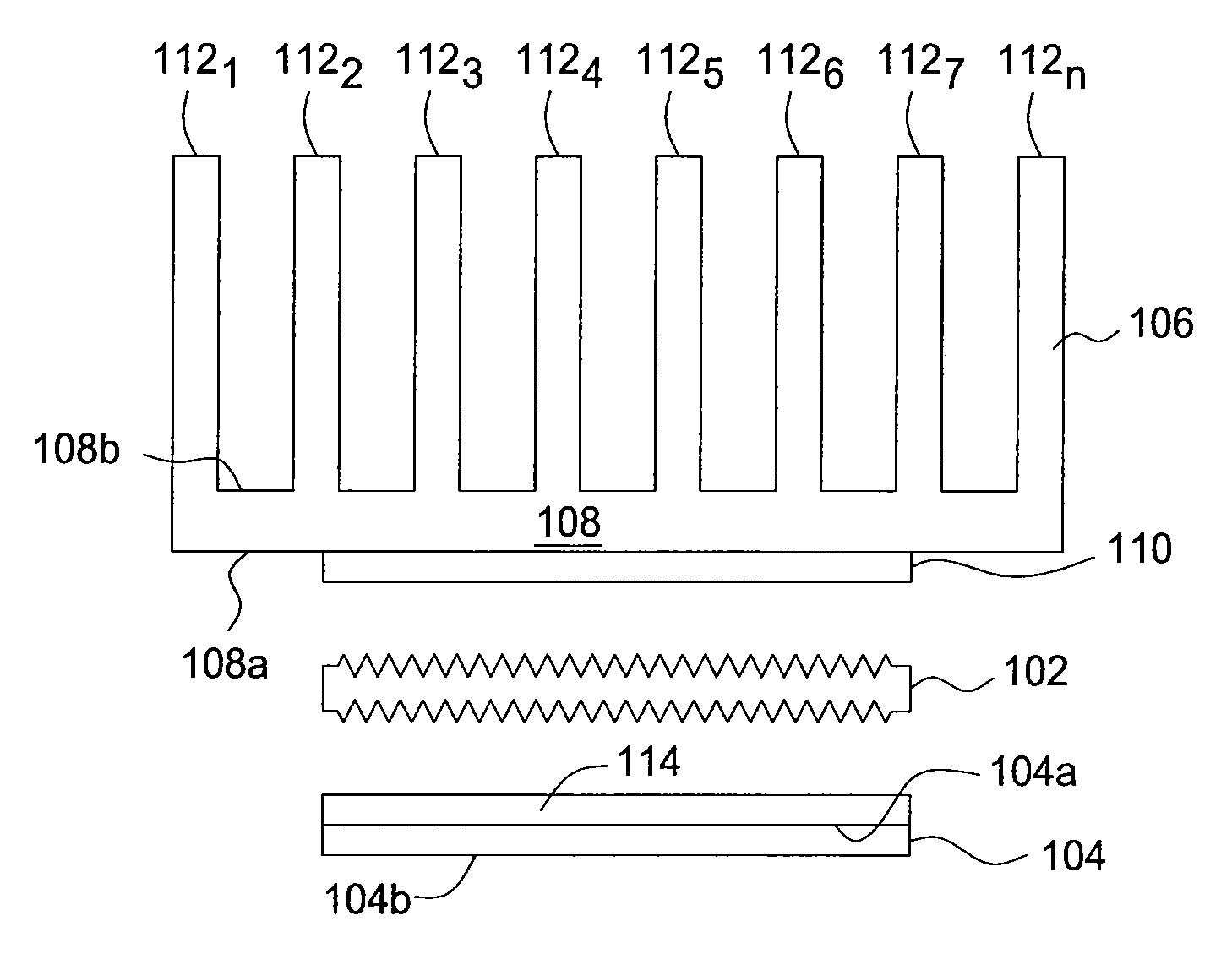 Patterned metal thermal interface