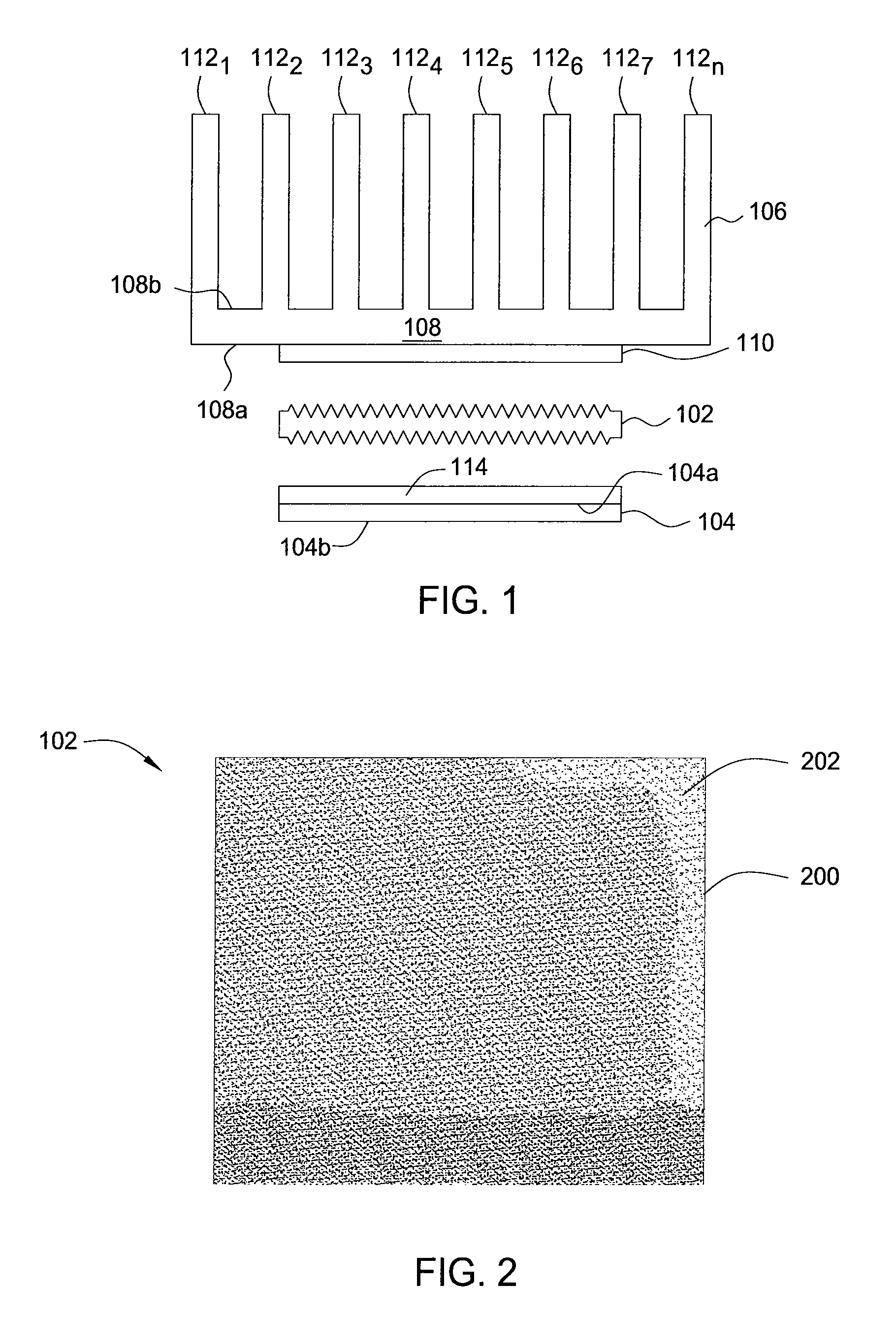 Patterned metal thermal interface