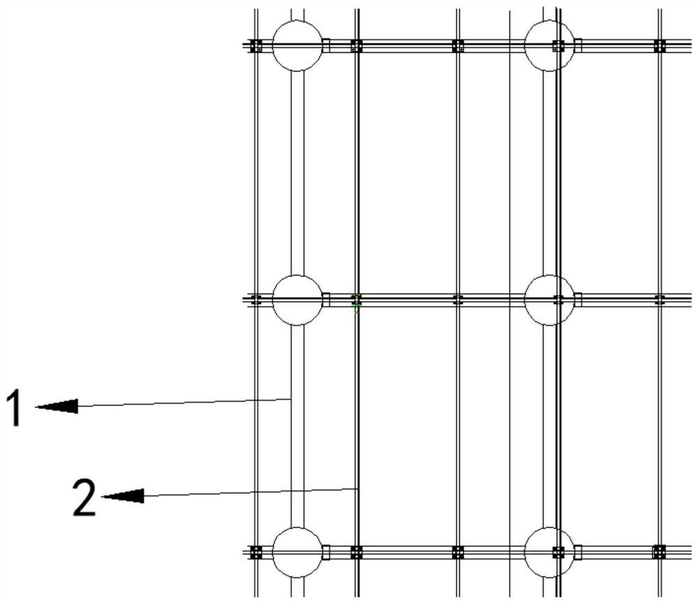 Large-span arc-shaped modeling suspended ceiling construction method