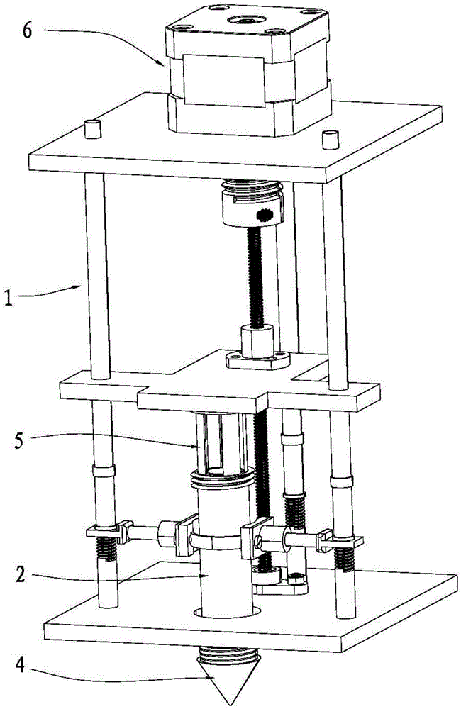 Coaxial 3D printer nozzle and working method thereof