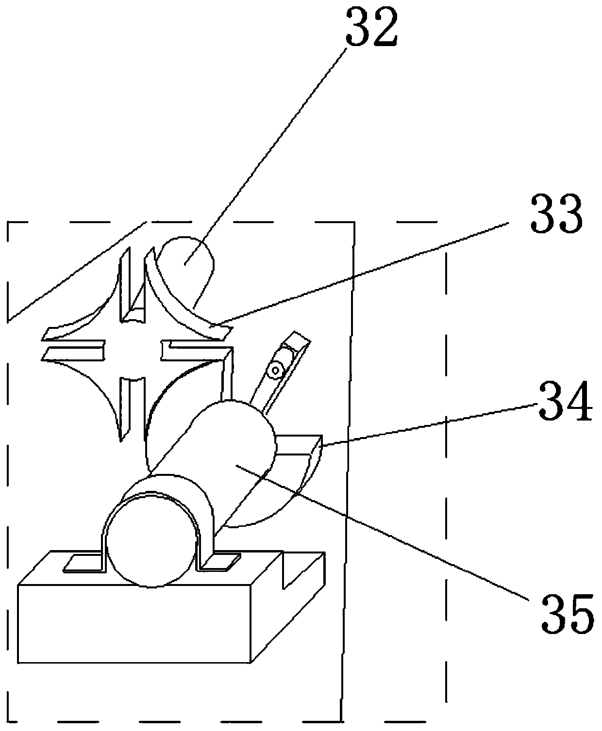 A blanking device for a laser pipe cutting machine