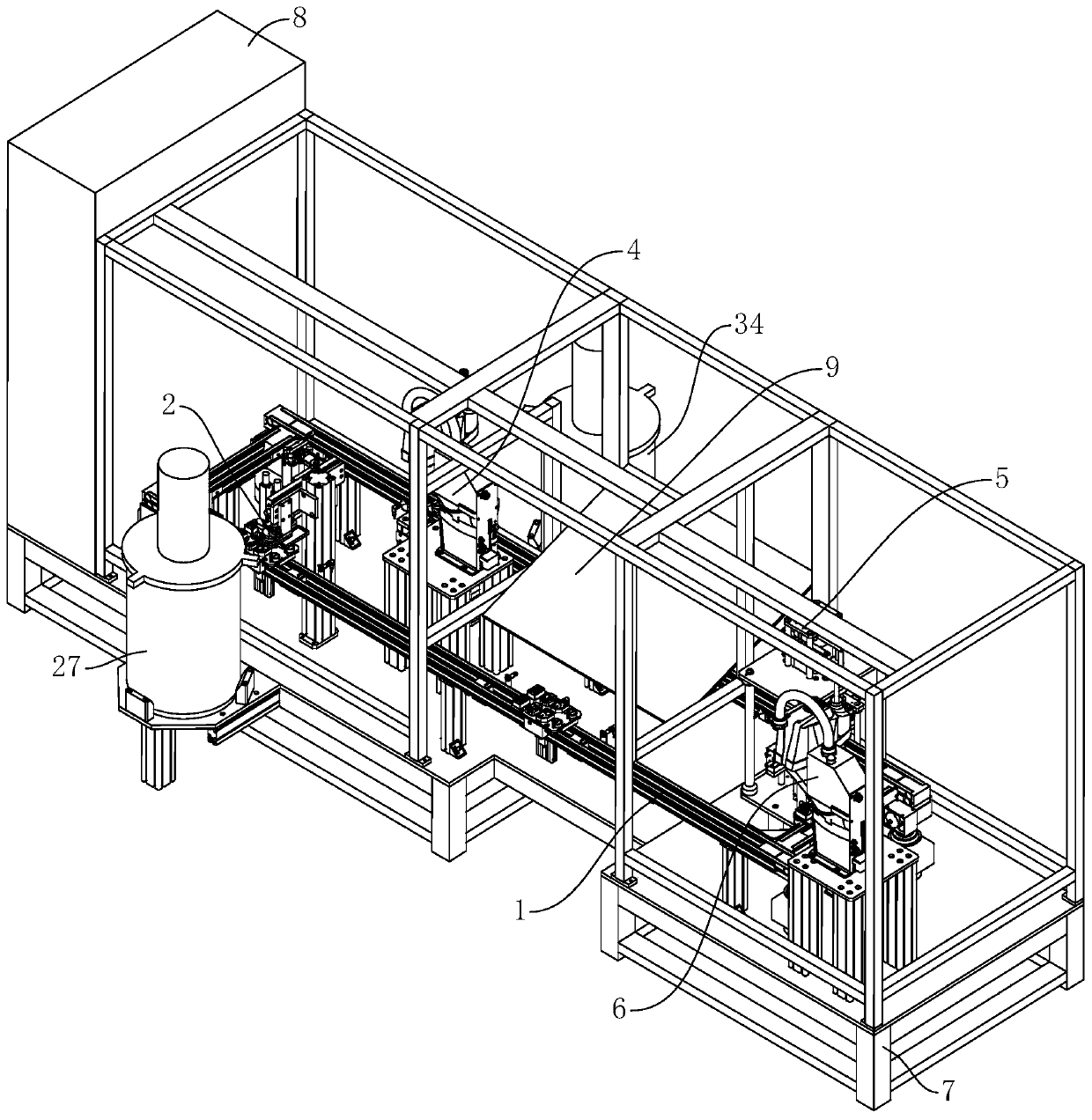 Automatic valve element assembling line