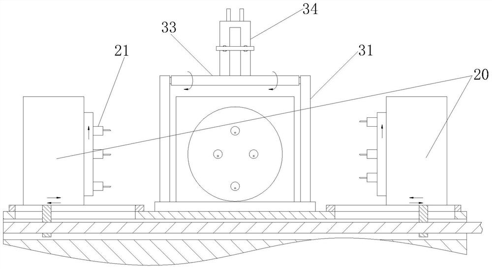 Multi-face machining device based on multi-way flange