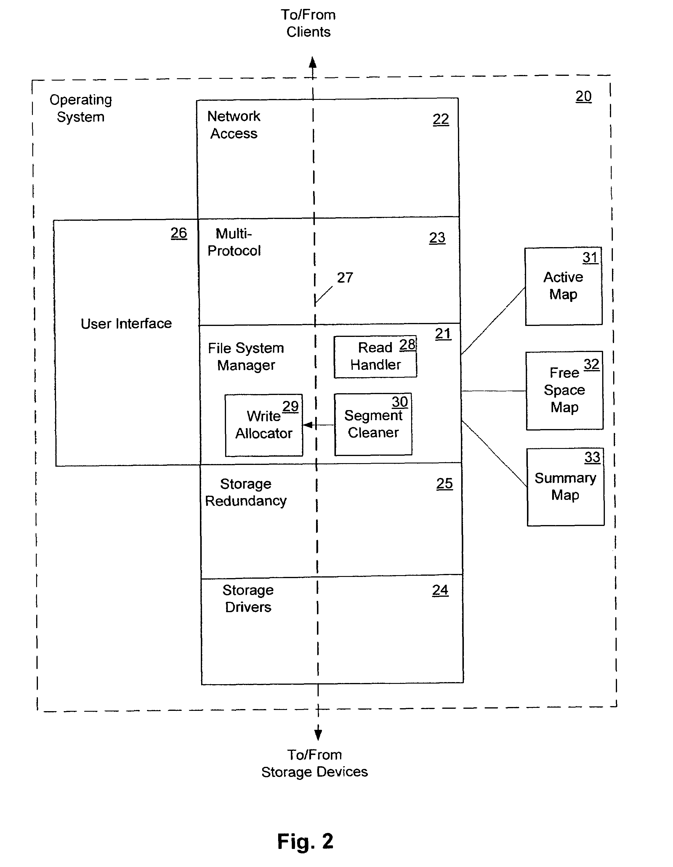 Method and apparatus for defragmentation and for detection of relocated blocks