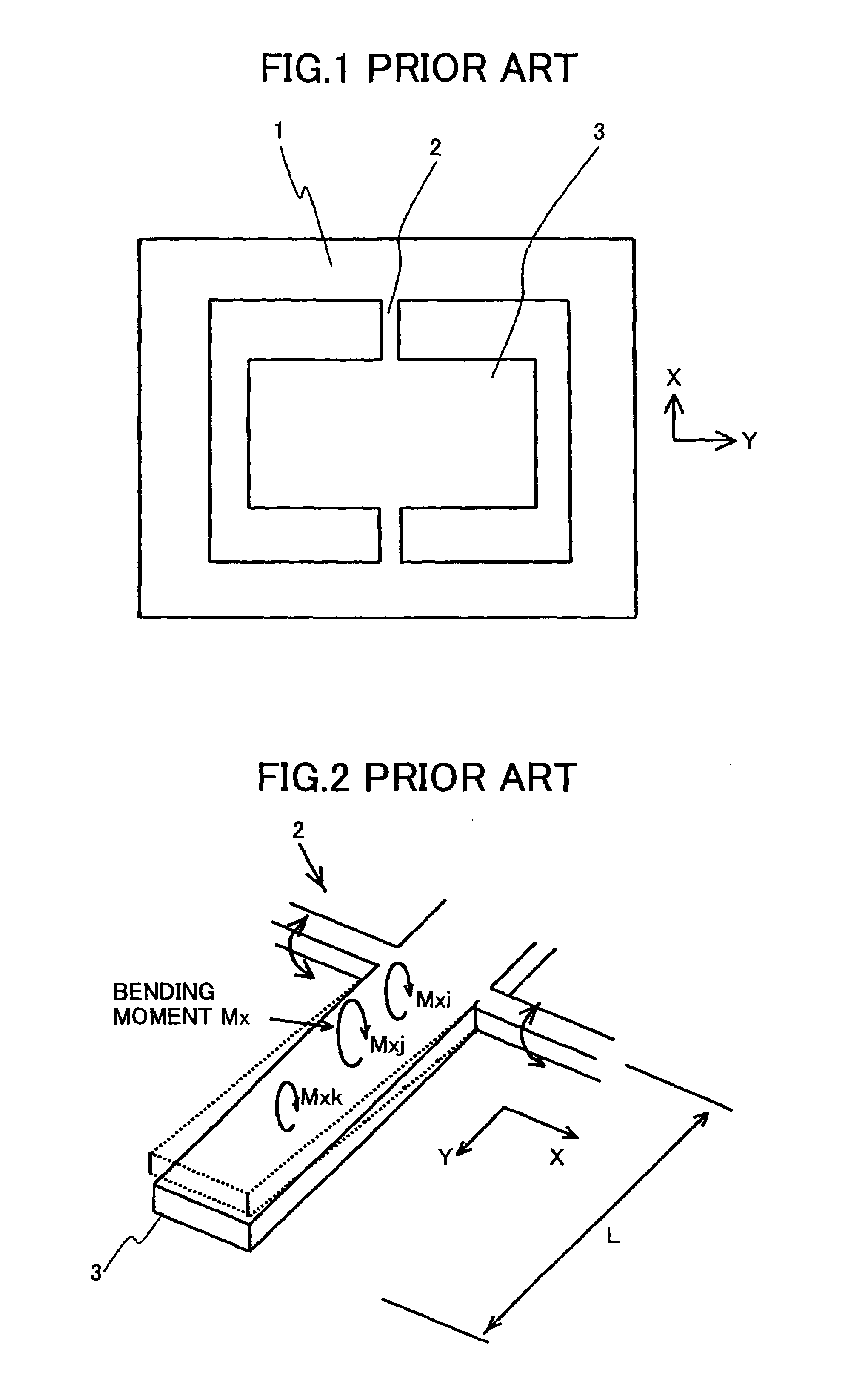 Deflector mirror with regions of different flexural rigidity