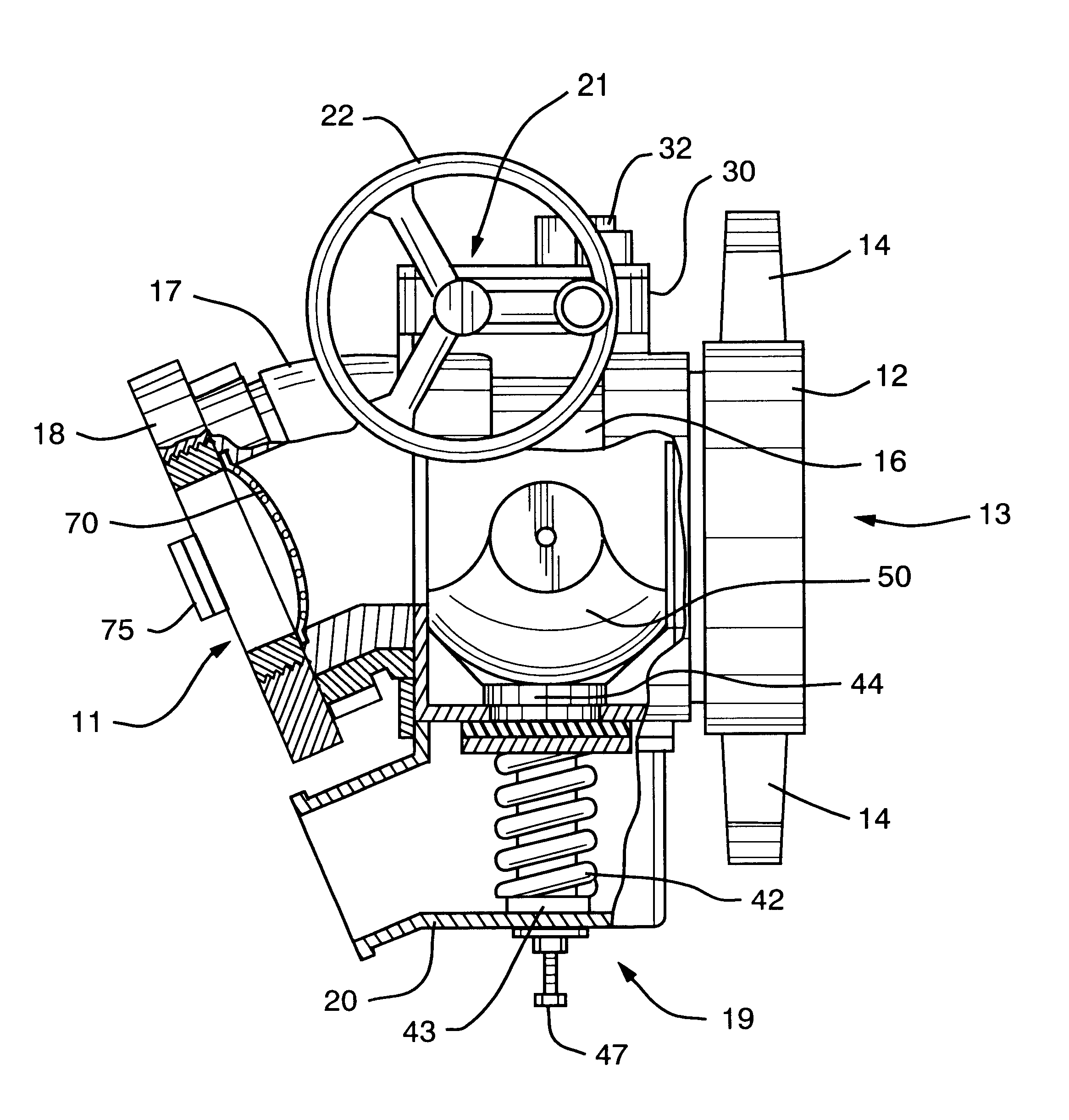 Dry sectional gate relief valve