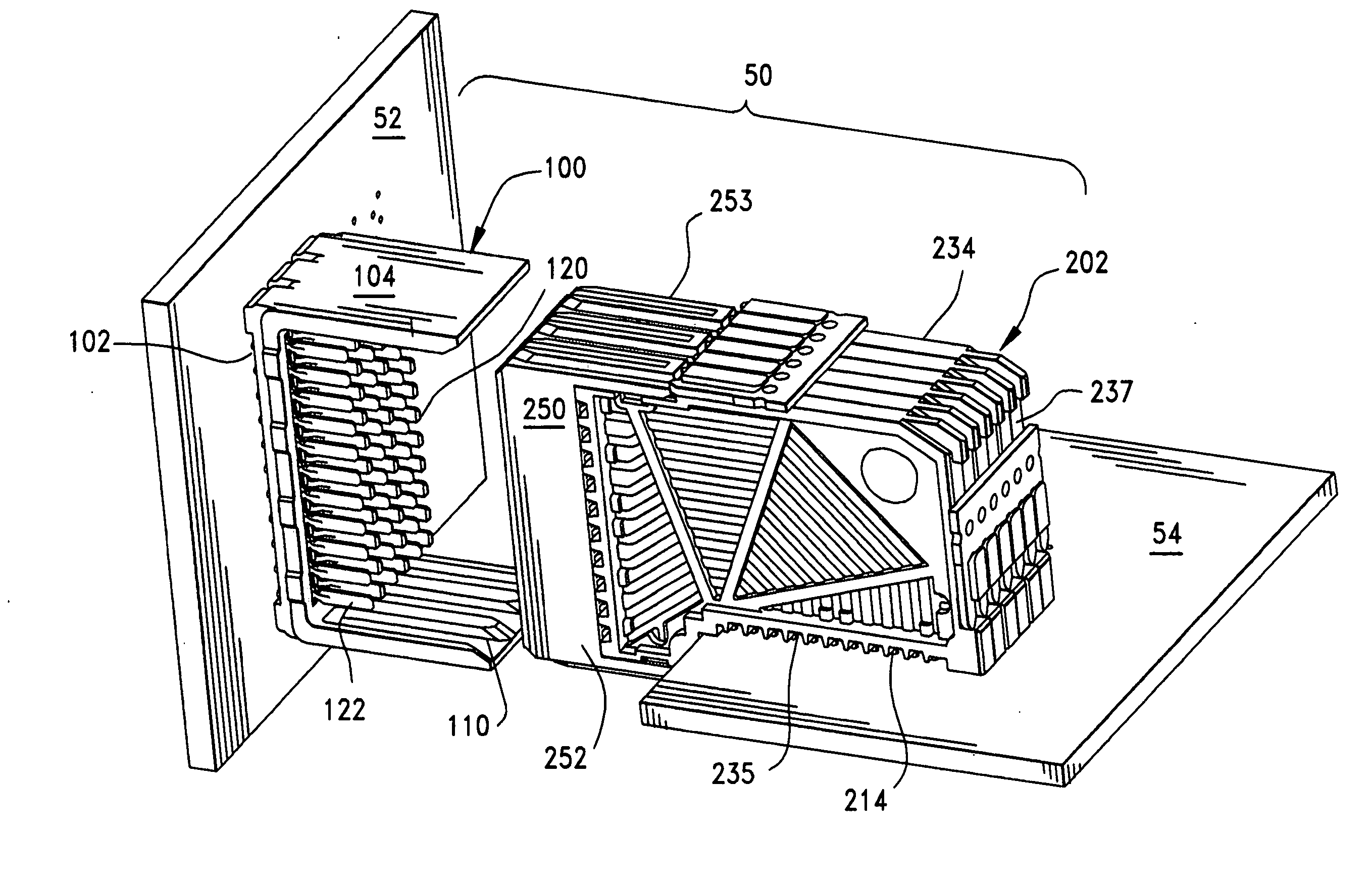 High-density, robust connector with dielectric insert