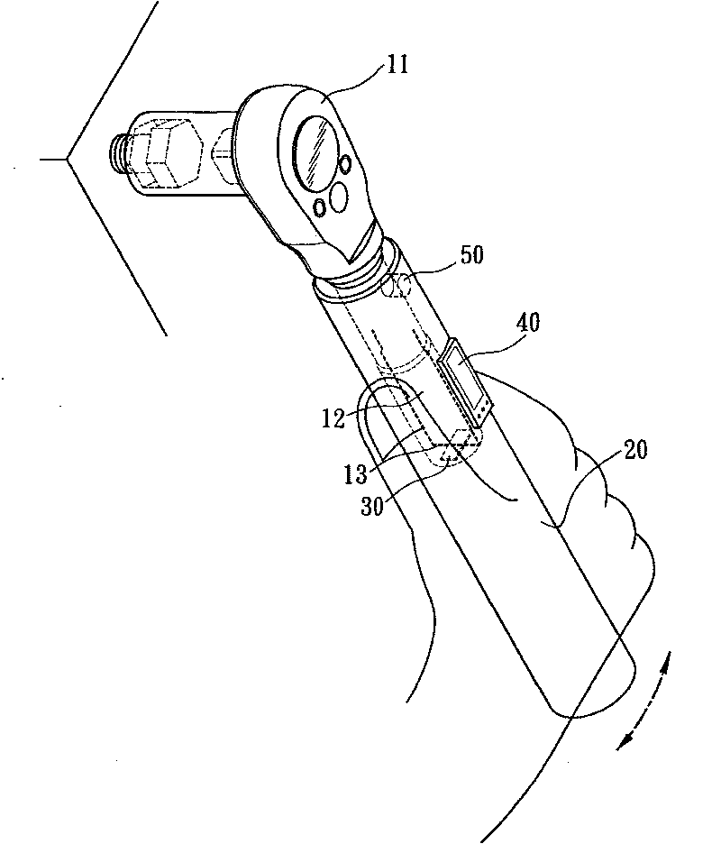 Electric torsion wrench measurement structure