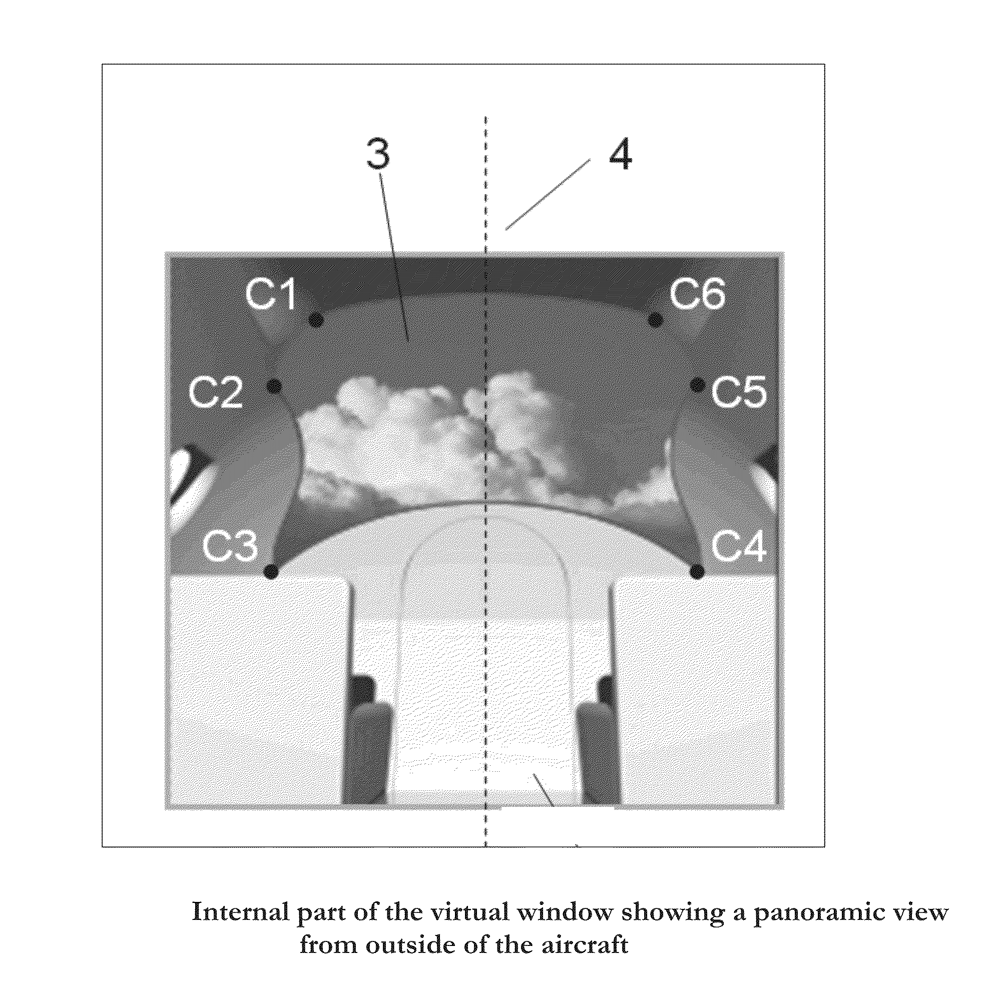 Virtual window for aircraft