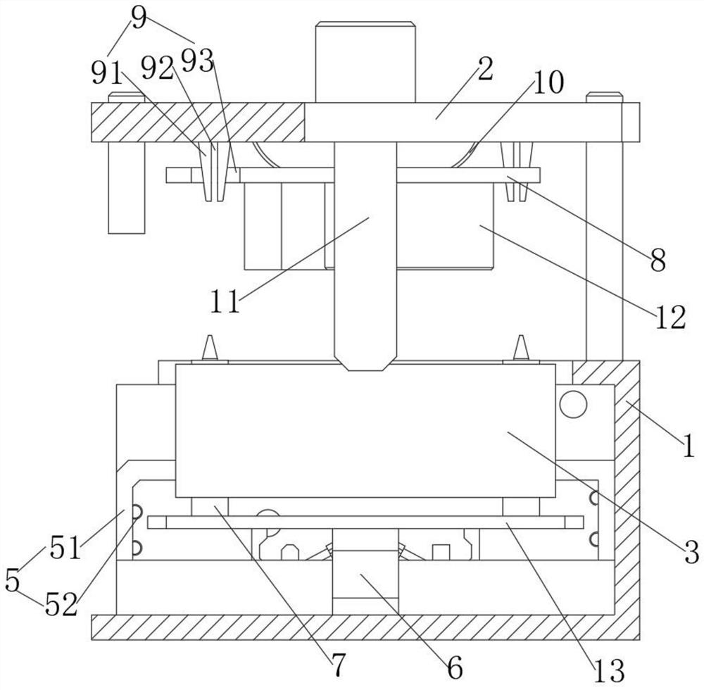 Automobile bearing seat die-casting die and die-casting process thereof