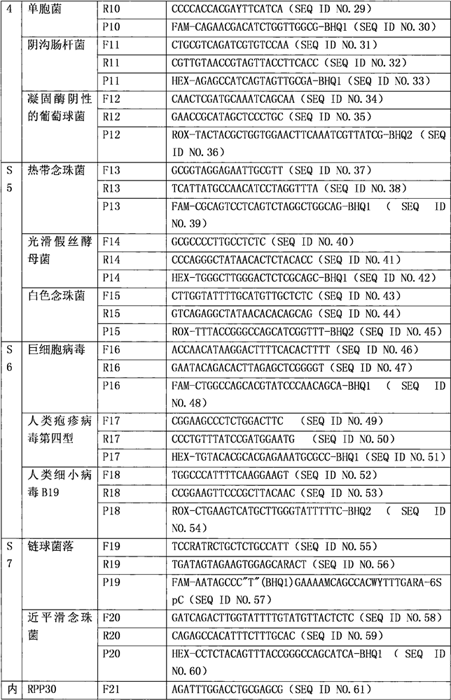 Human sepsis pathogen detection kit and detection method