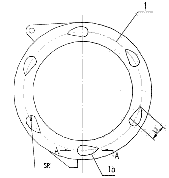 Quenching inductor for conical pit of brake disc and matched application size determining method