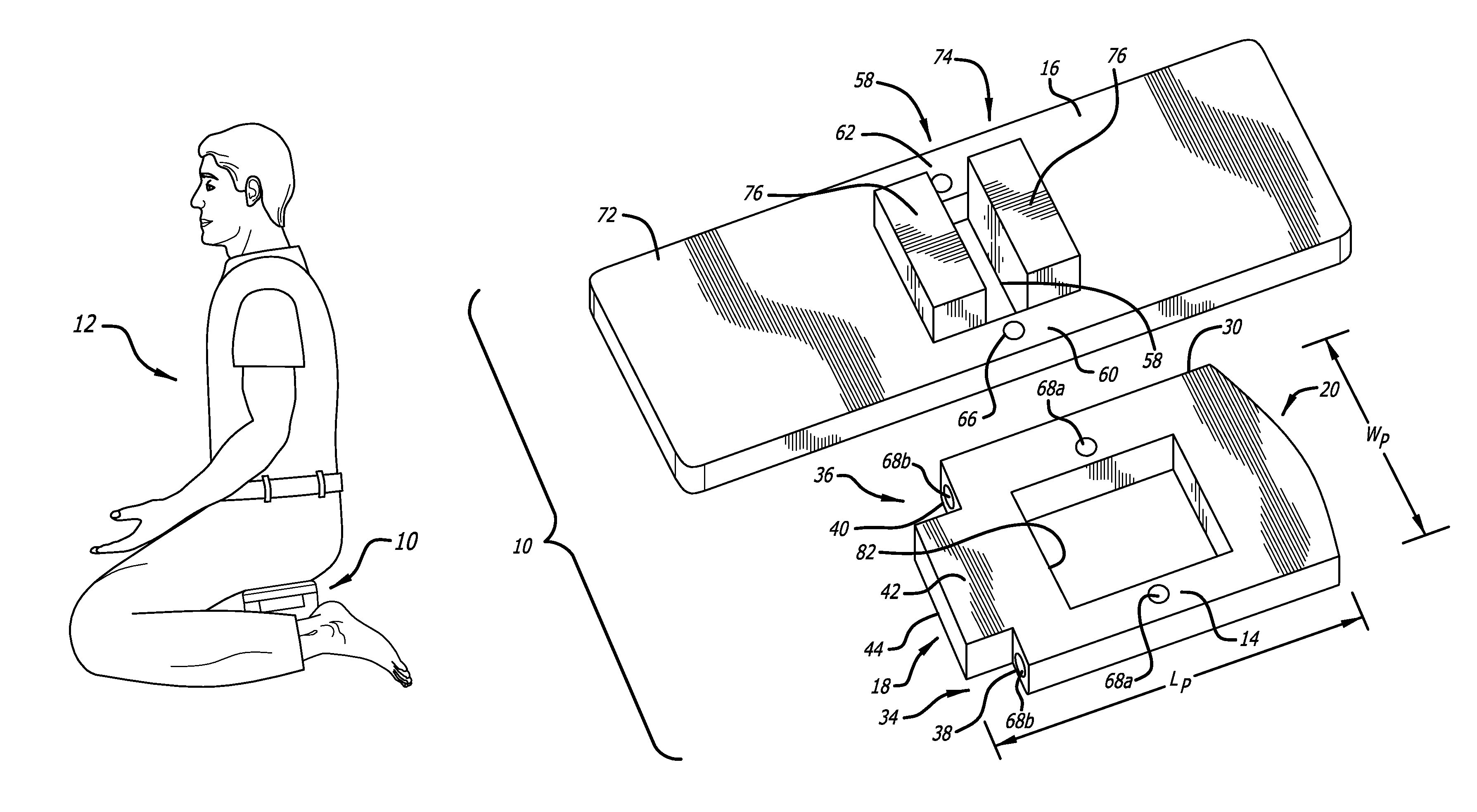 Ergonomic kneeling bench or stool