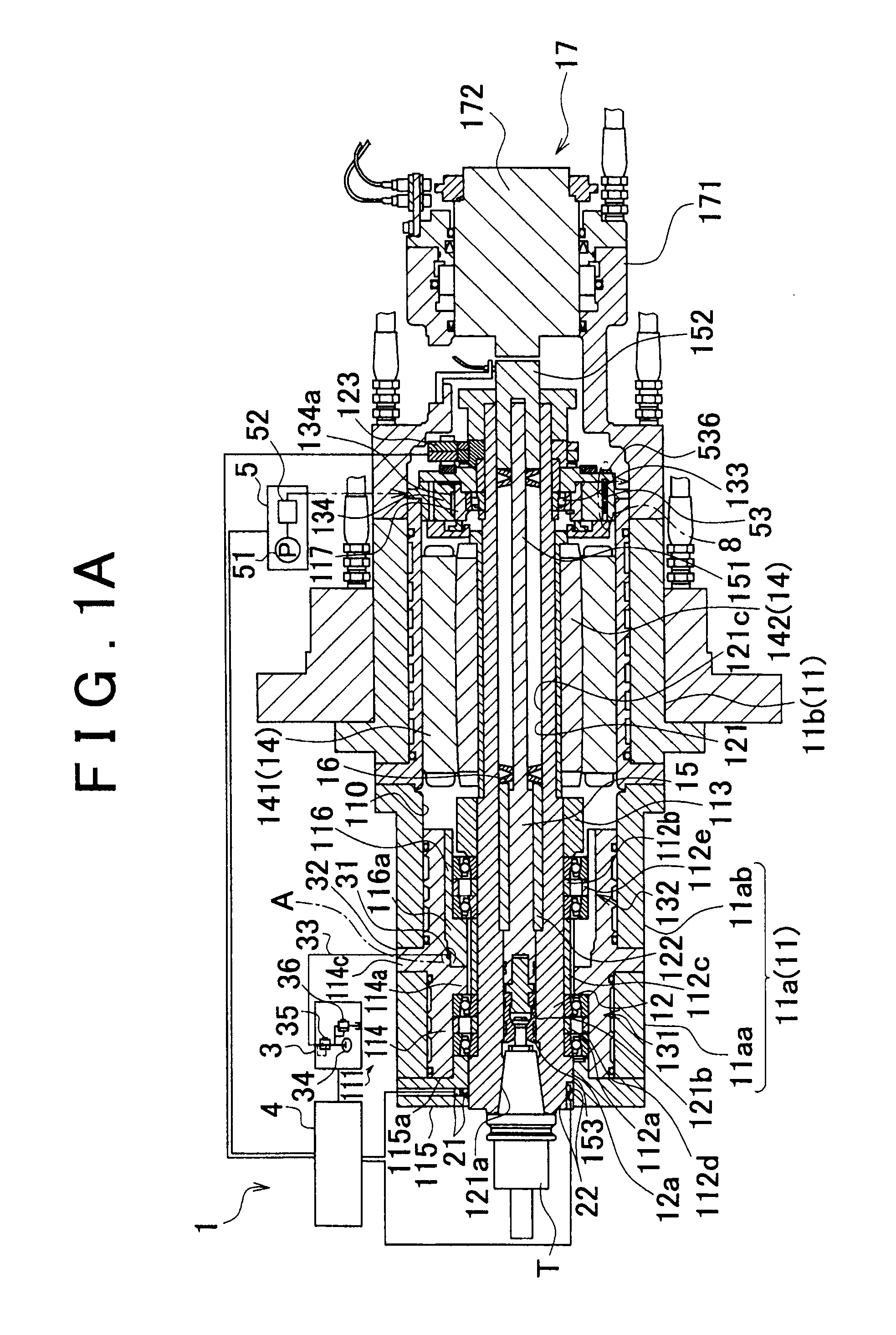 Spindle device for machine tool